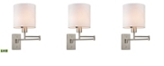 Macy's Carson Collection 1 light swingarm WALL SCONCE in Brushed Nickel